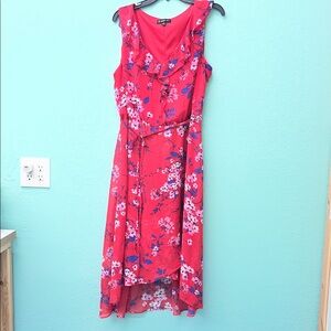 INC International Concepts pink Floral High Low Dress